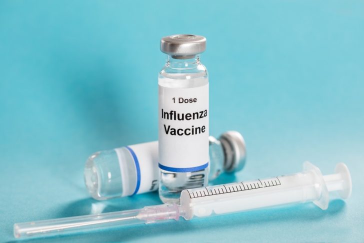 influenza vaccine needlel with vial